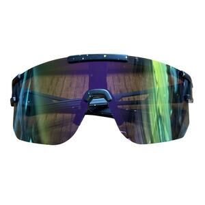 Olidon Polarized Pit Sports Vipier Sunglasses for Men and Women UV 400 Black